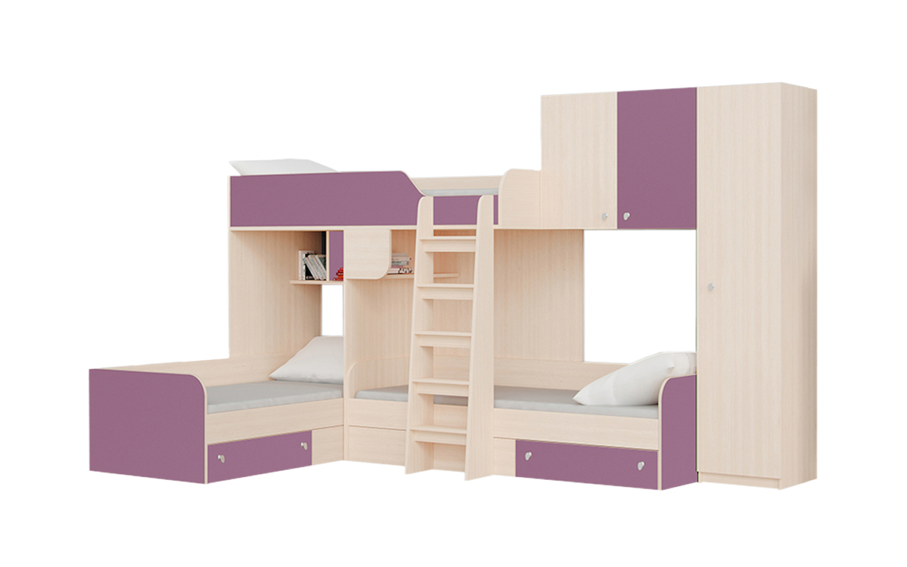 фото: Детская Кровать РВ-Мебель Трио 2 80x190 см